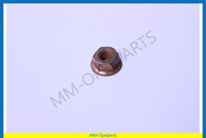 Copper nut, with collar, exhaust system, self-locking, M8 X 1.25