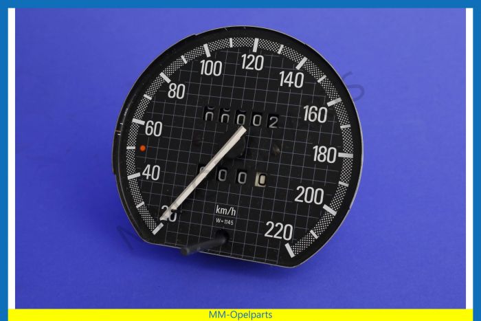 Speedometer with trip meter, road speed 1145 manual gearbox