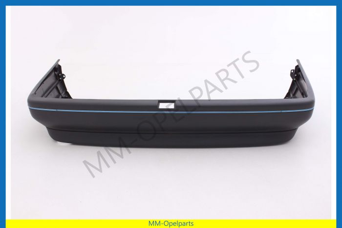 Rear bumper with carrier. Dark grey, Saloon