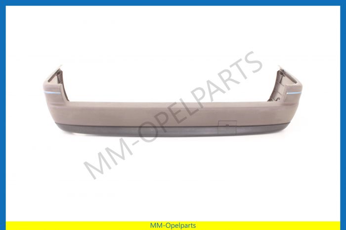 Rear bumper with carrier, dark brown/black, Caravan