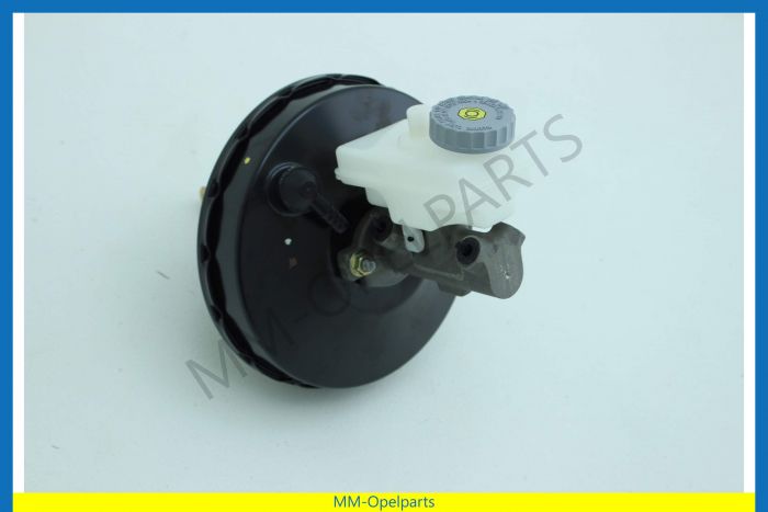 Brake-wheel cylinder, with booster, with reservoir