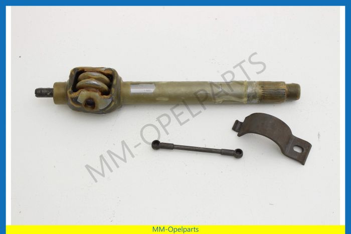 Steeringshaft complete with toothed roller