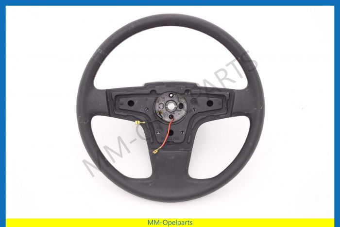 Steering wheel, 3 spokes, black (see info)