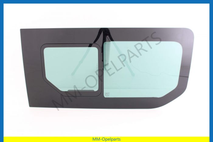 Glass, side-sliding door, right, dark tinted