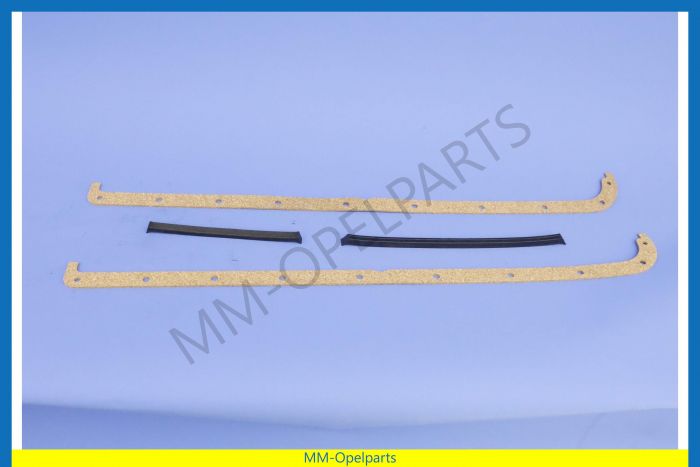 Oil pan gasket set, 4-pieces, 6-cilinder
