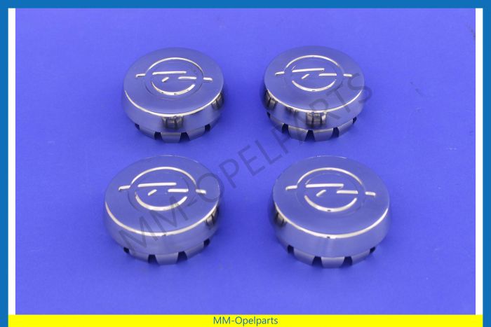 Set hub caps, chrome. (4 piece set) +/- 60.5-mm/59-mm