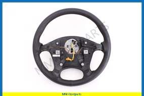 Steering wheel, 4 spokes, Leather, 370-mm  