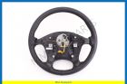 Steering wheel, 4 spokes, Leather, 370-mm  