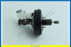 Brake-wheel cylinder, with booster, with reservoir