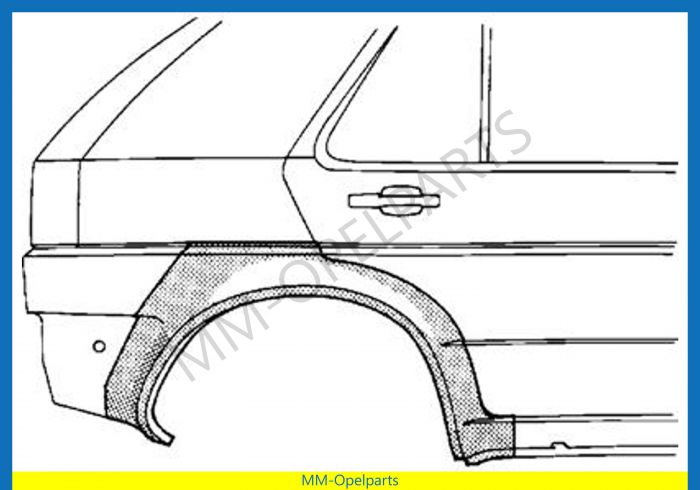 Wheel arch right 4 drs