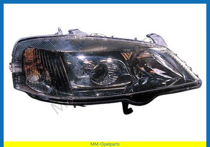 Headlight Black right DEPO