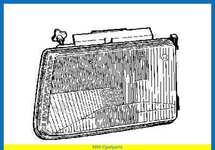 Headlight, left, elect. adjustable, right side traffic (DEPO)